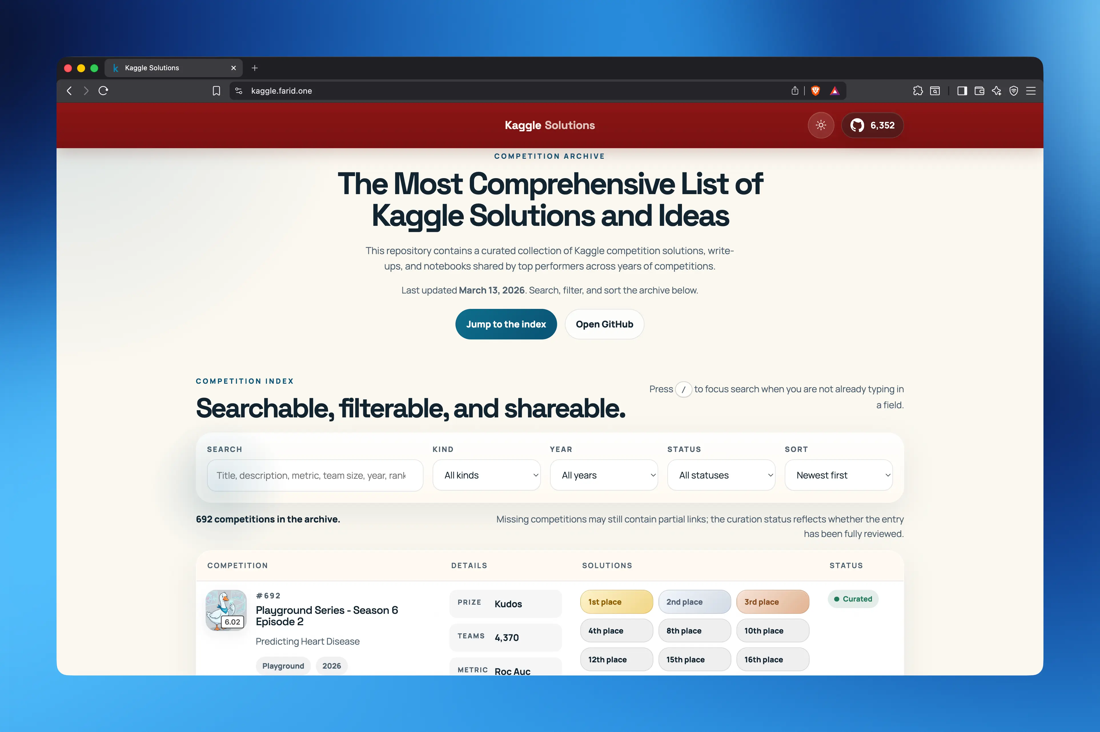 kaggle-solutions screenshot 1