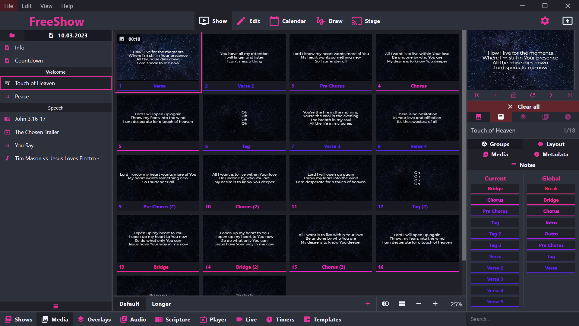 FreeShow screenshot 2