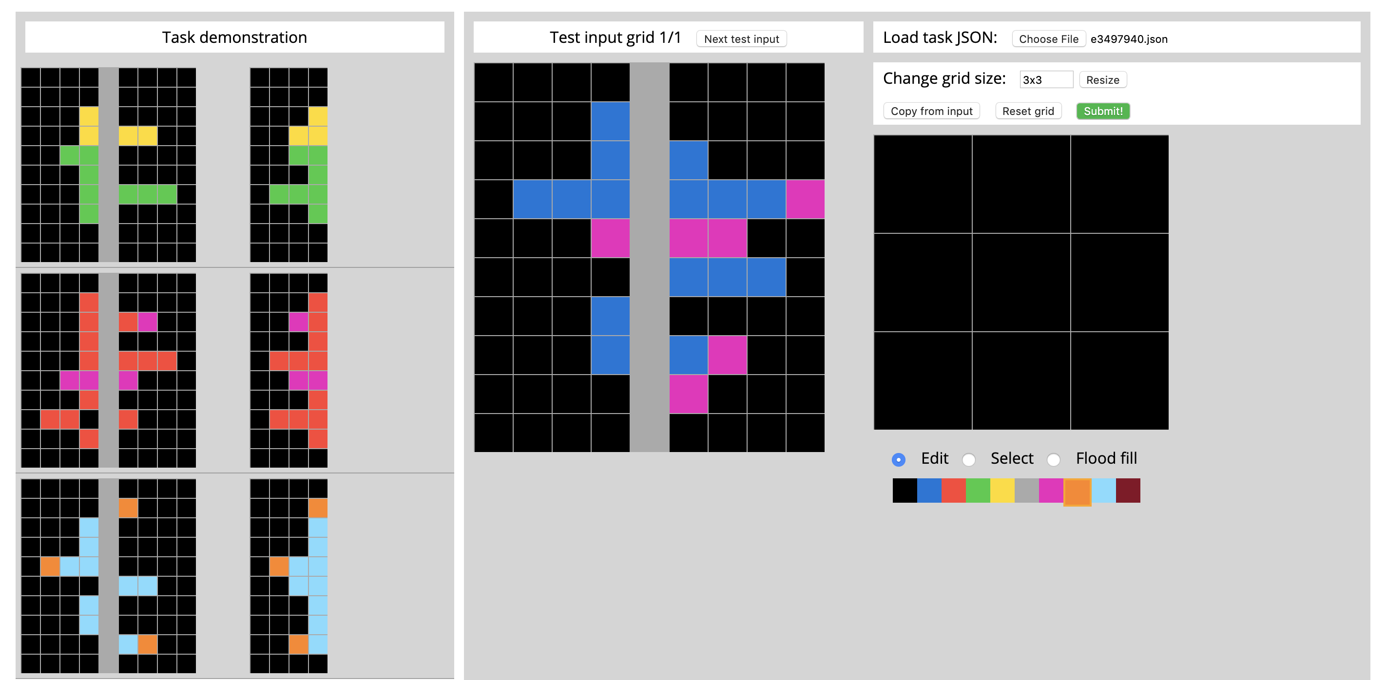 ARC-AGI screenshot 1