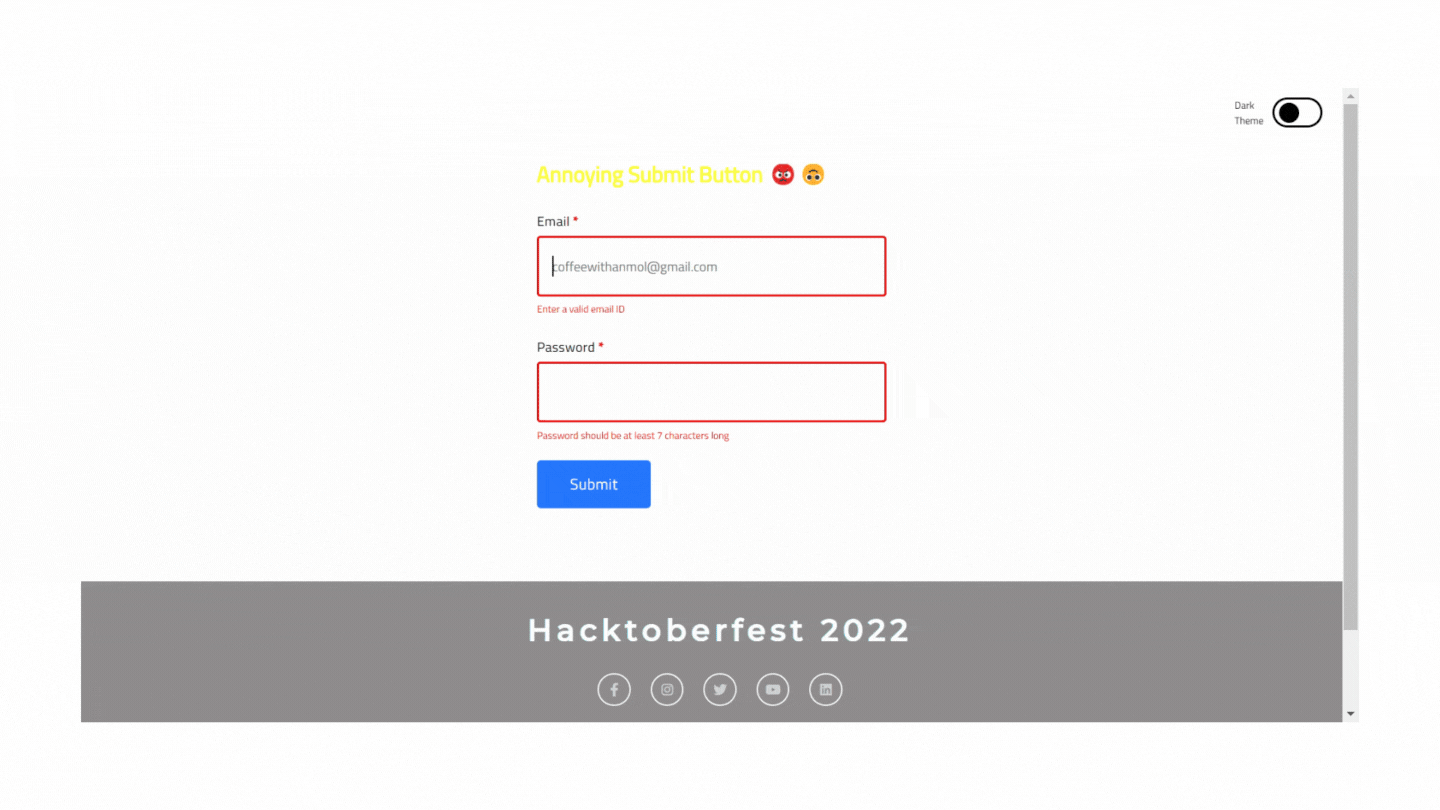 Annoying-submit-button screenshot 2