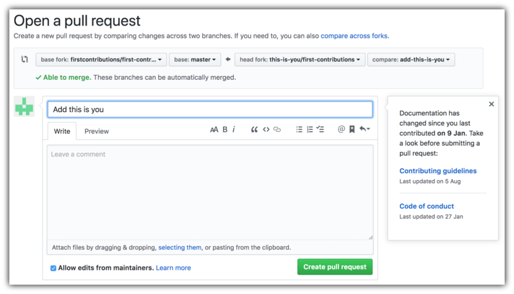 first-contributions screenshot 20