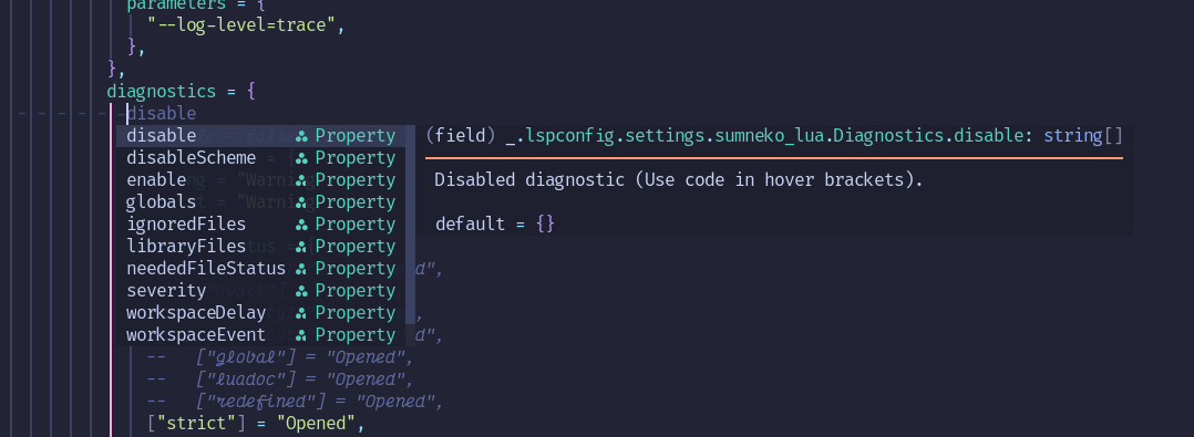neoconf.nvim screenshot 4