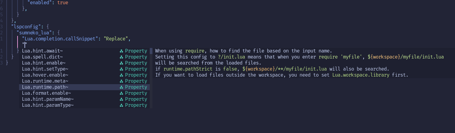 neoconf.nvim screenshot 3