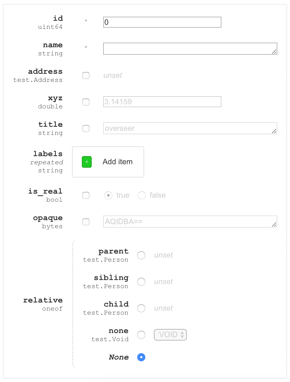 grpcui screenshot 2