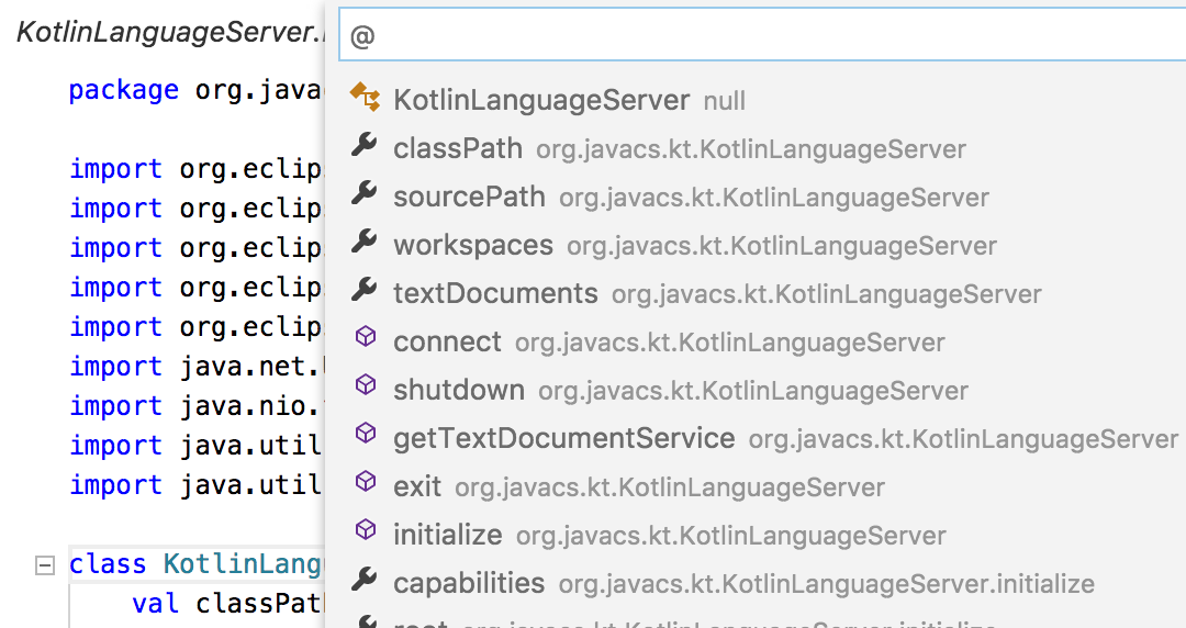 kotlin-language-server screenshot 5