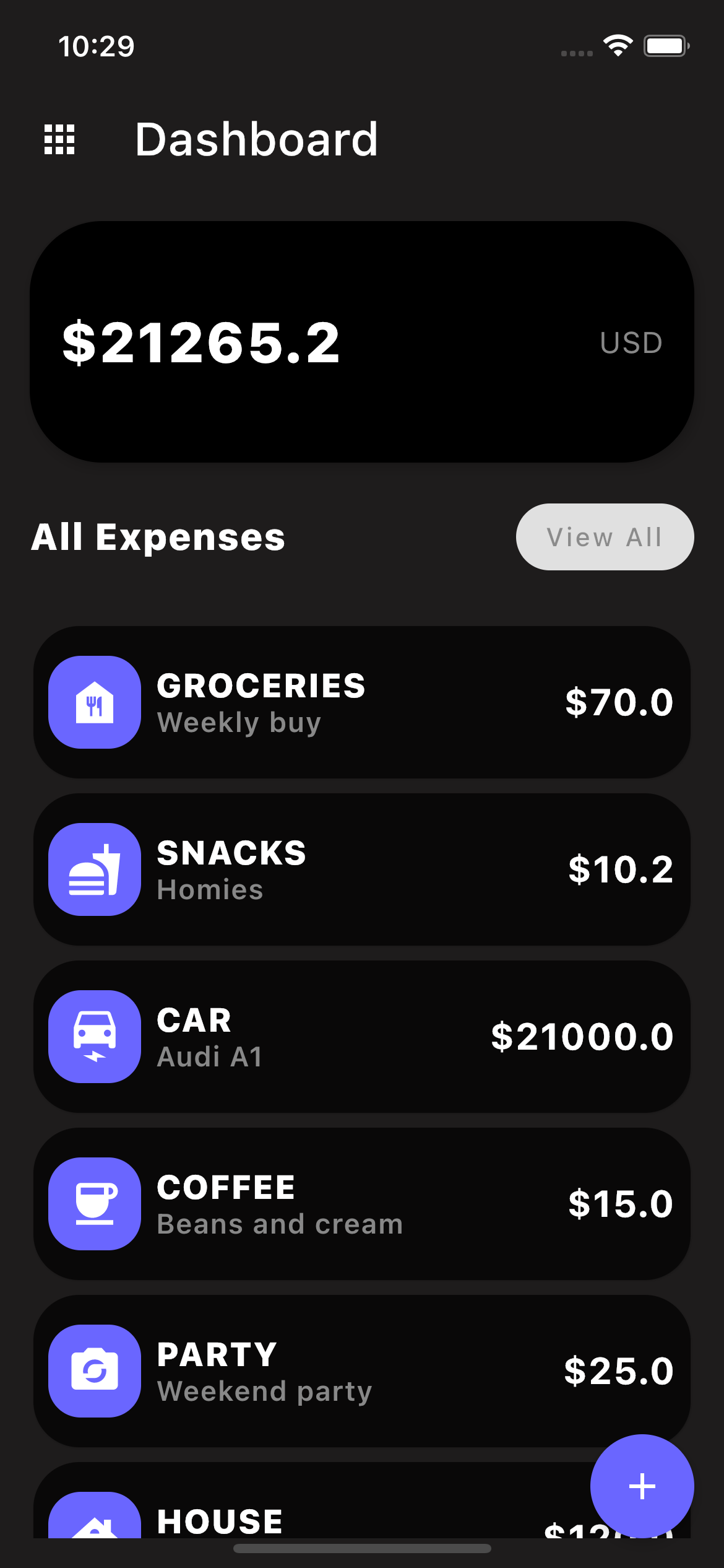 expenses-KMP screenshot 1