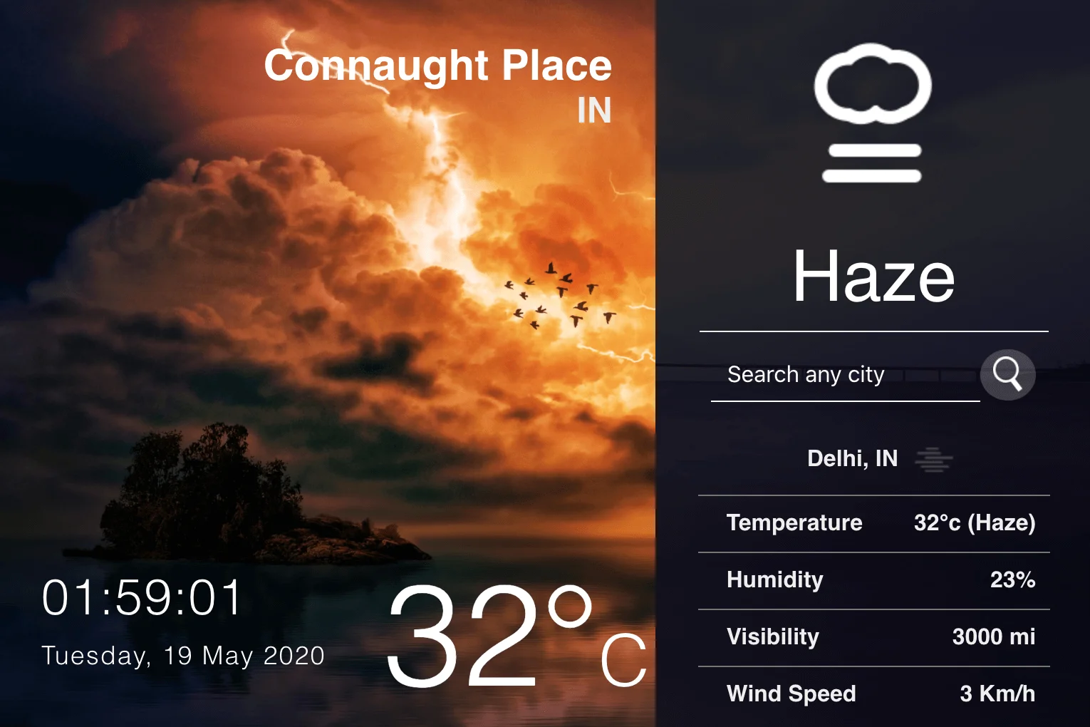 weatherApp-Reactjs screenshot 1