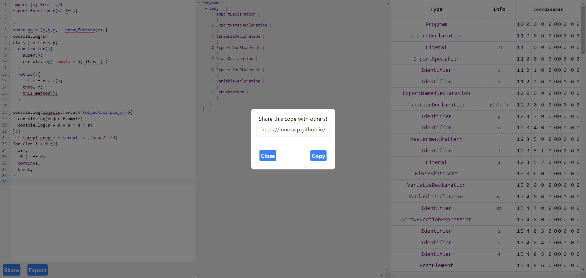 AbstractSyntaxTree screenshot 2