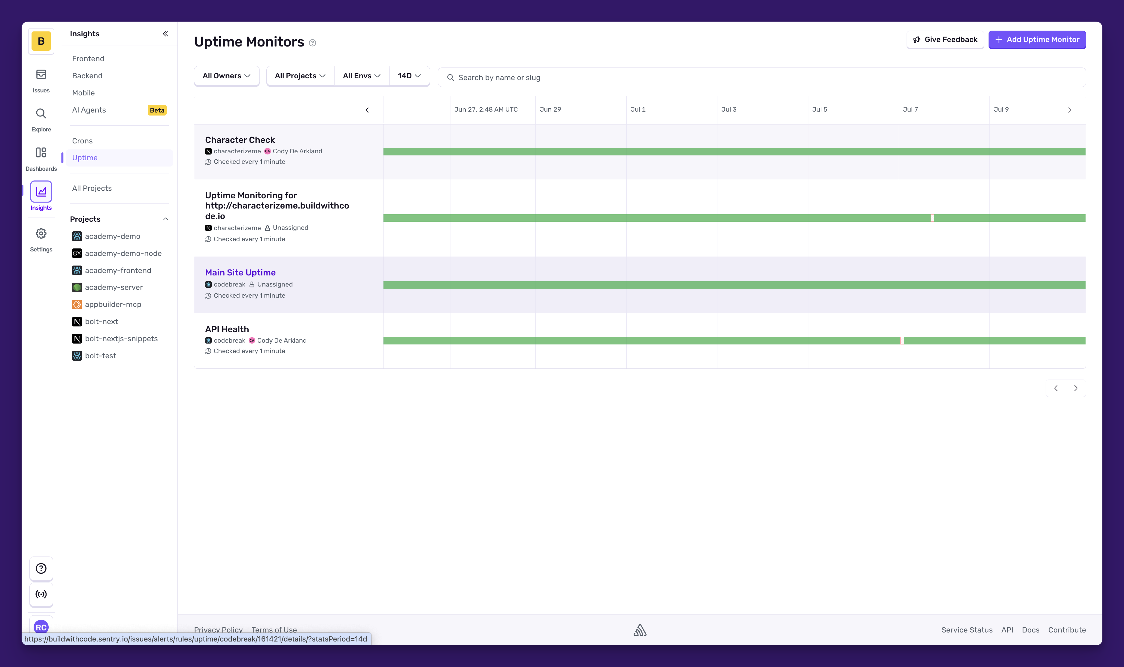 sentry screenshot 8