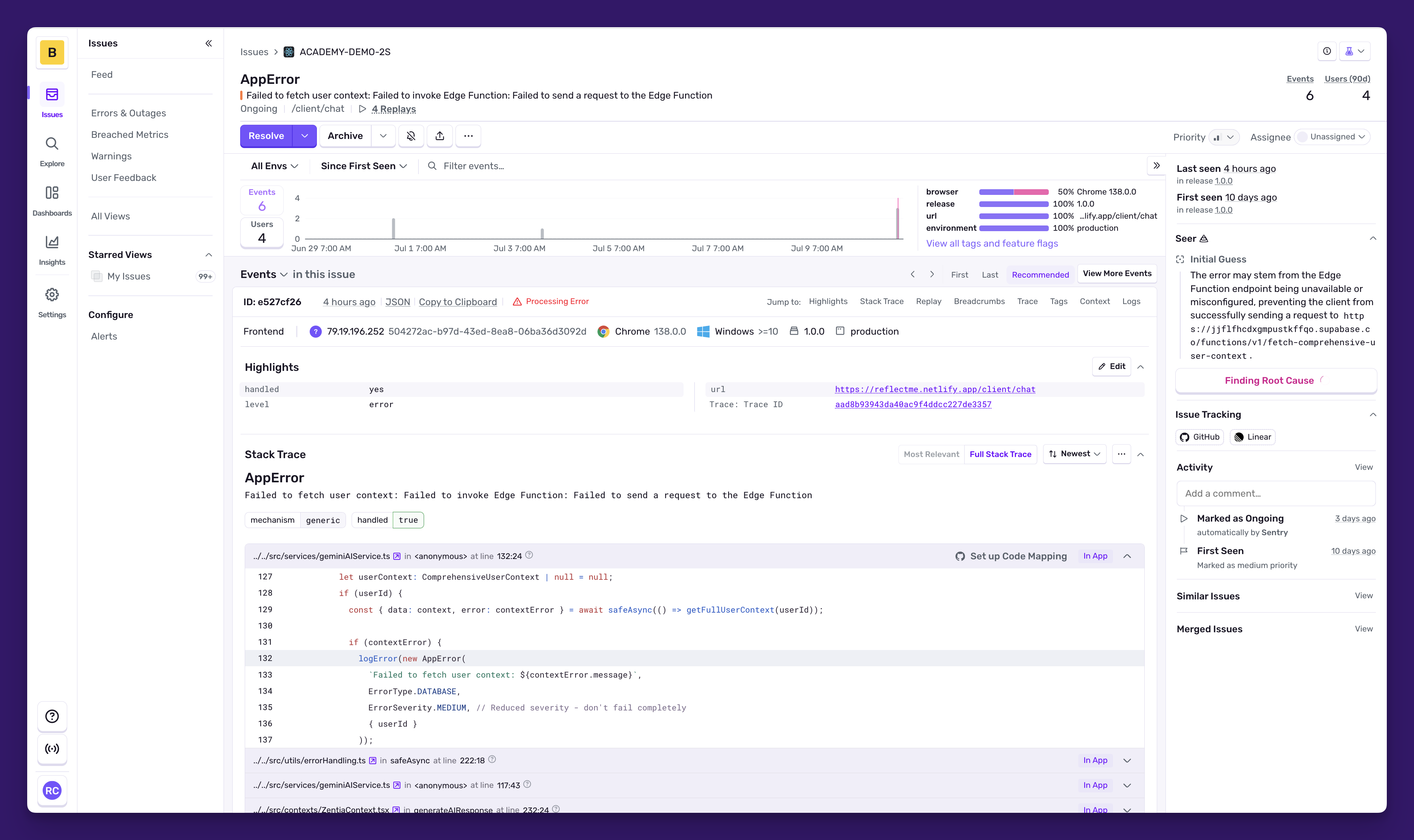 sentry screenshot 1