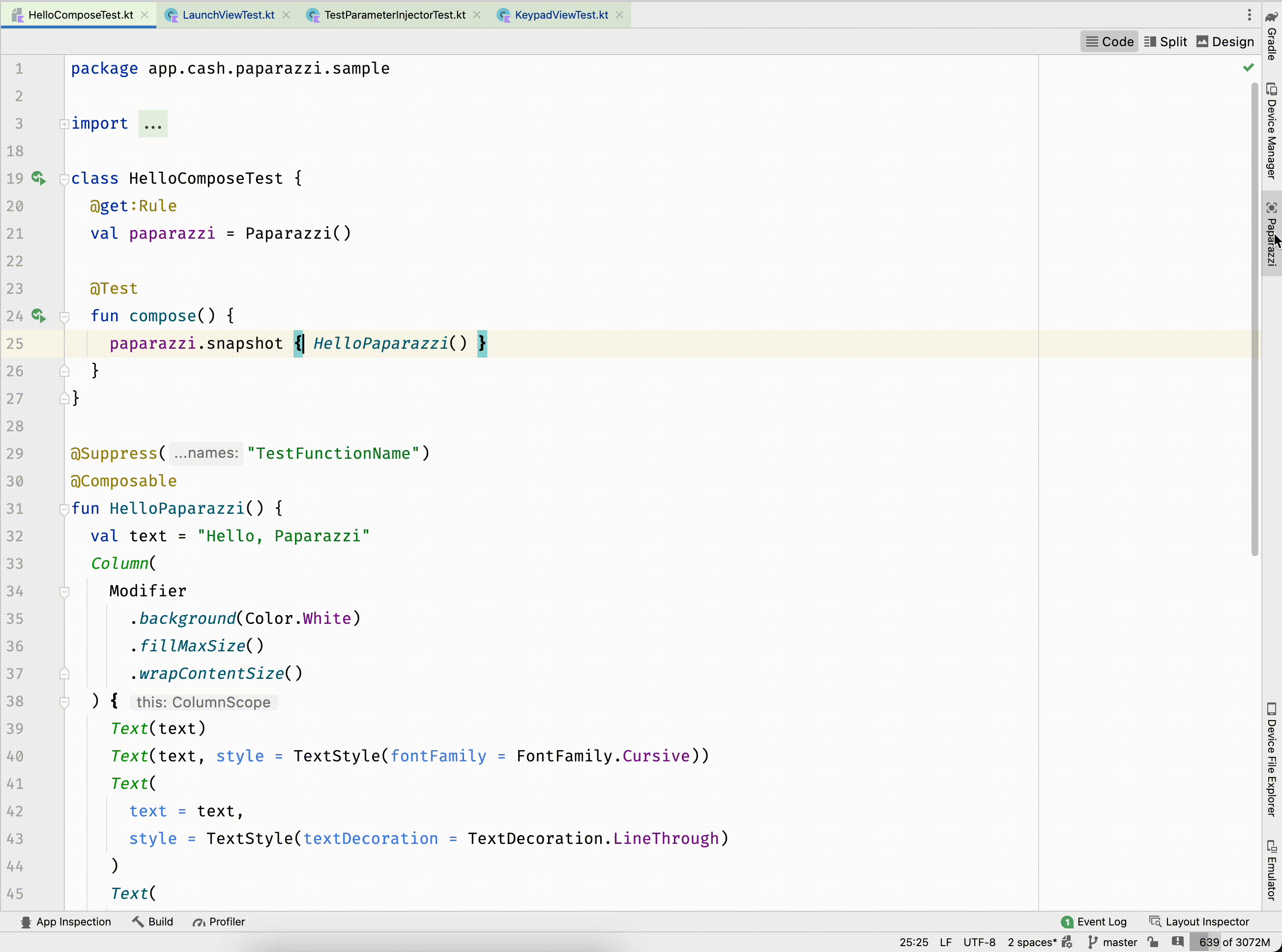 paparazzi-plugin screenshot 1