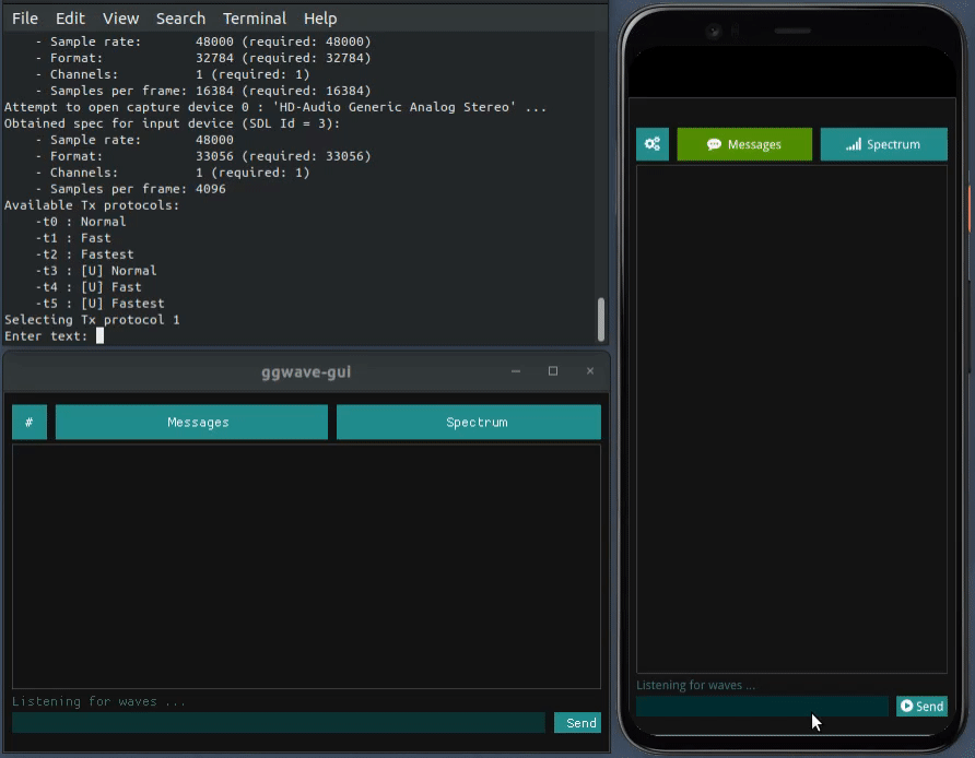 ggwave screenshot 1