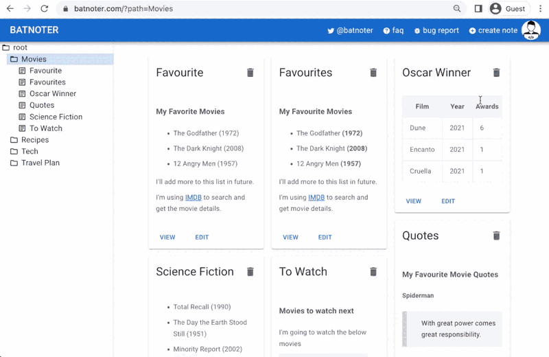 gitnoter screenshot 1