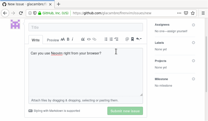 firenvim screenshot 1