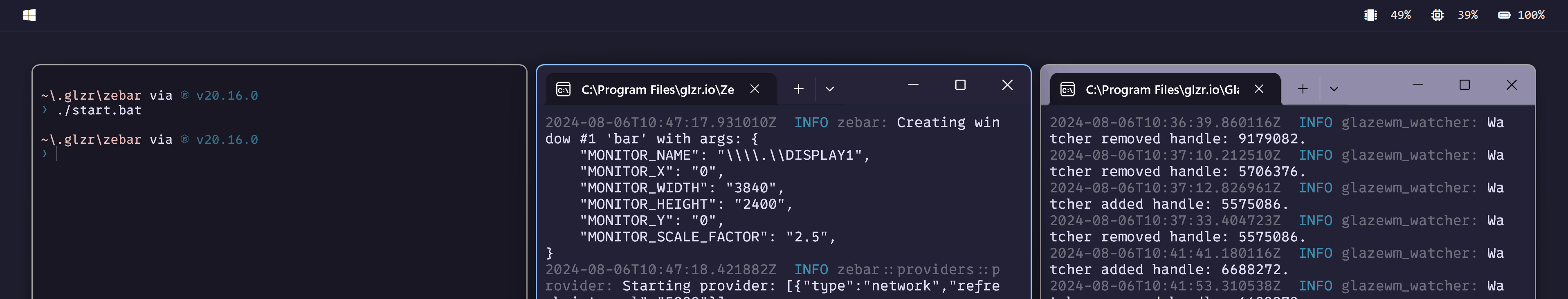 zebar screenshot 2