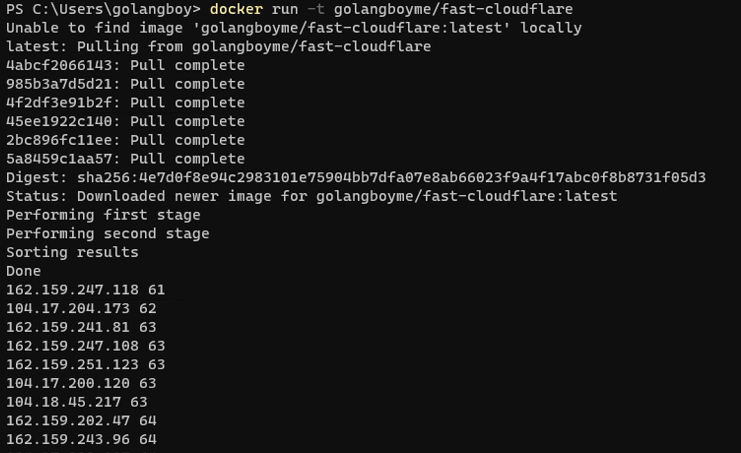 fast-cloudflare screenshot 1