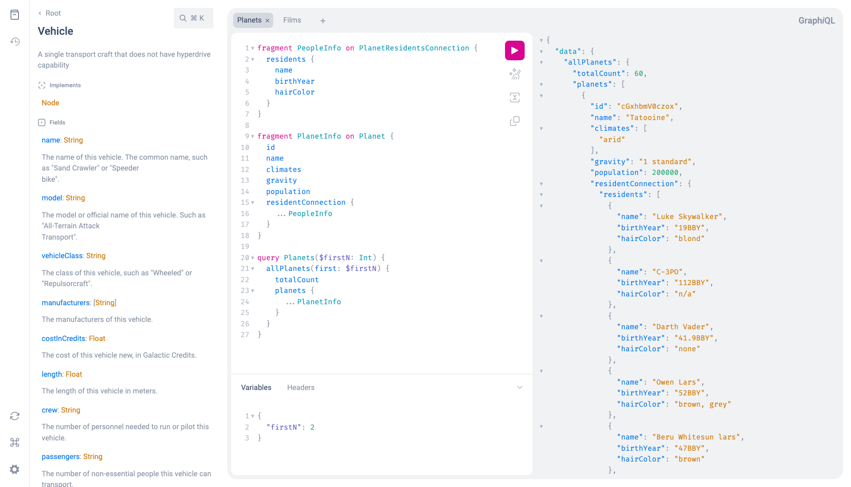 graphiql screenshot 1