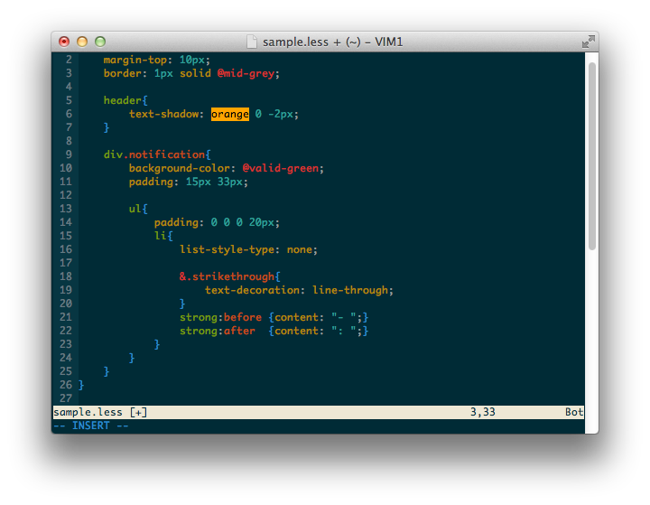vim-less screenshot 1