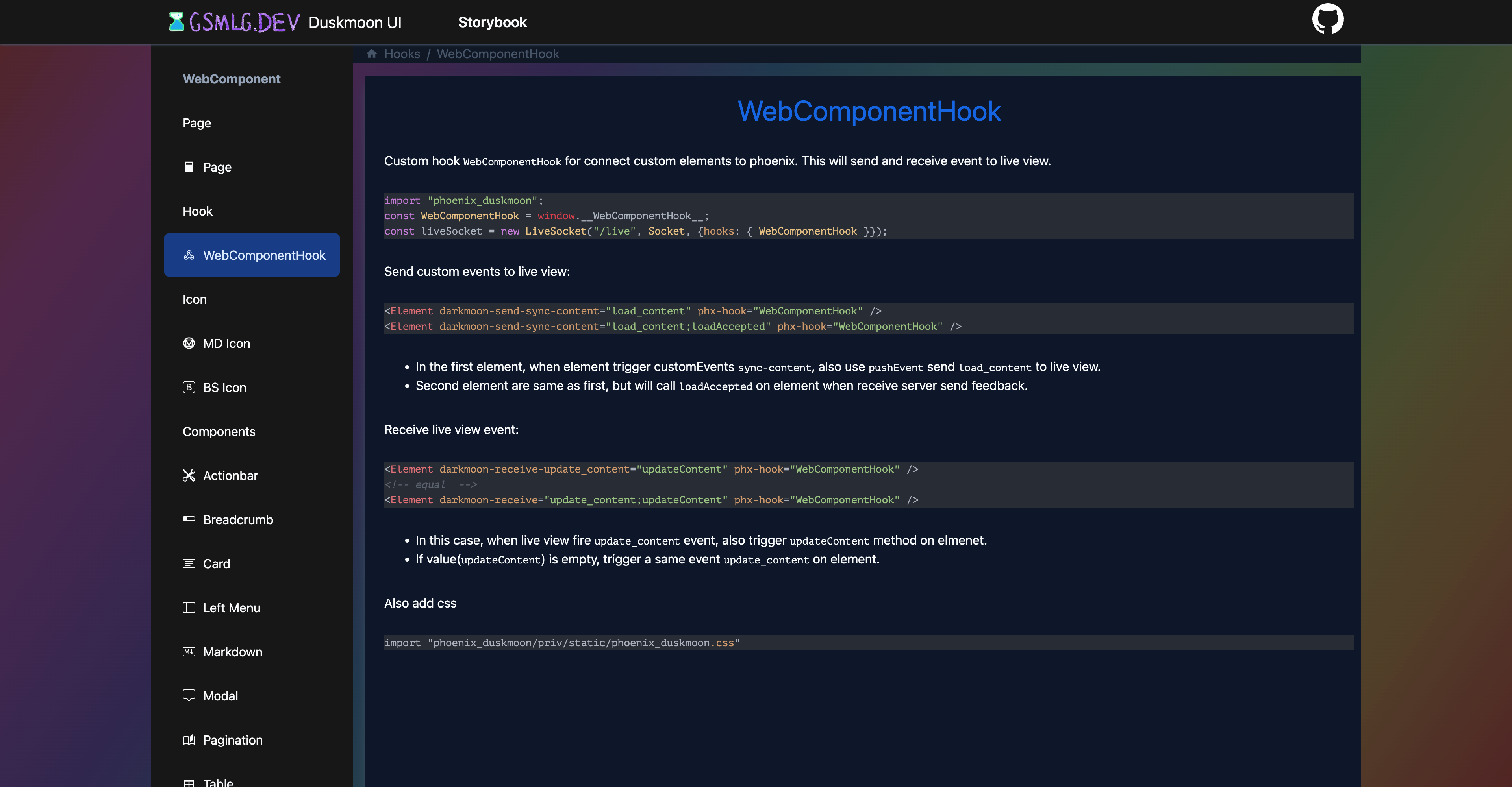 phoenix_webcomponent screenshot 2