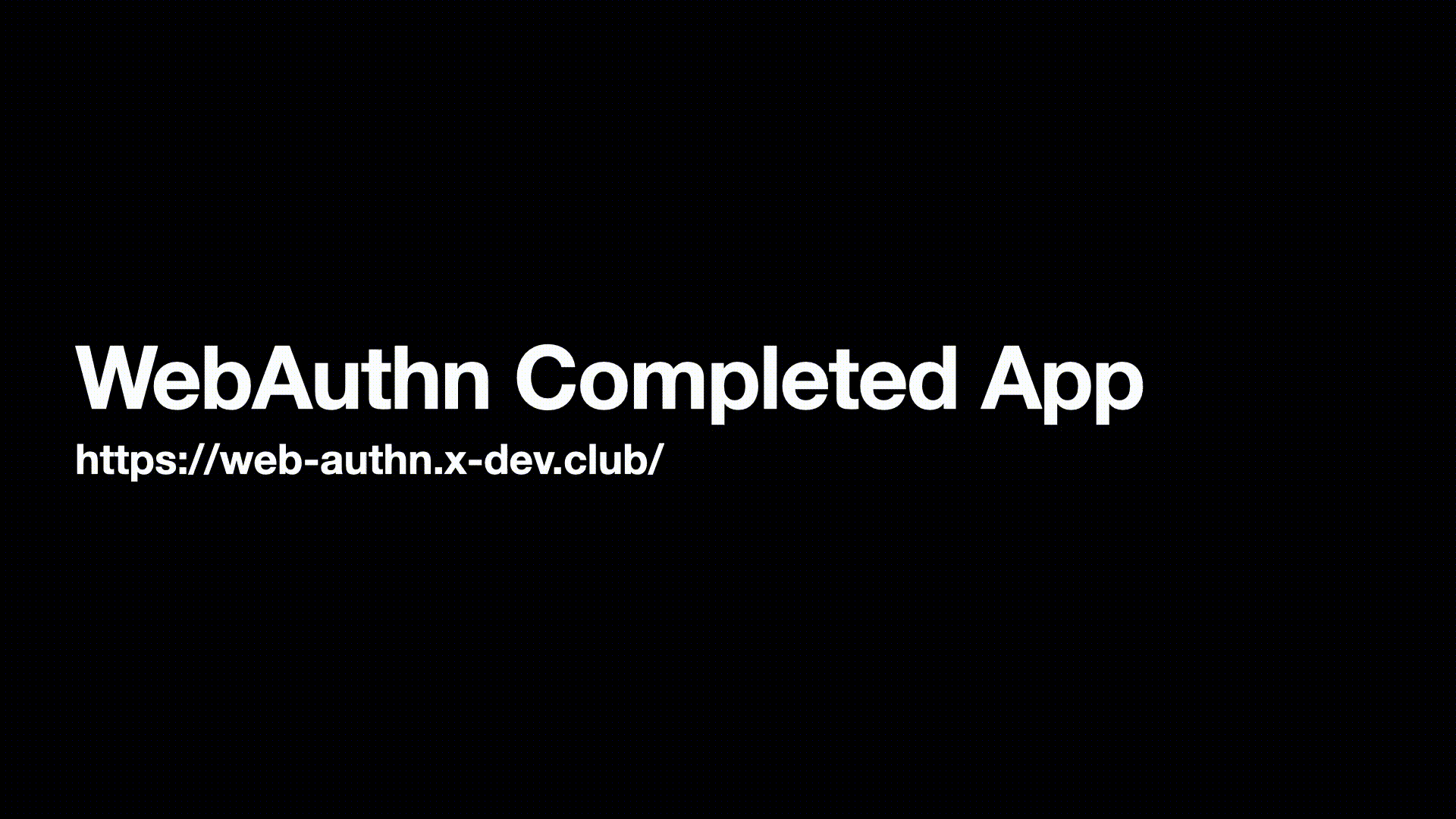 web-authn-completed-app screenshot 1