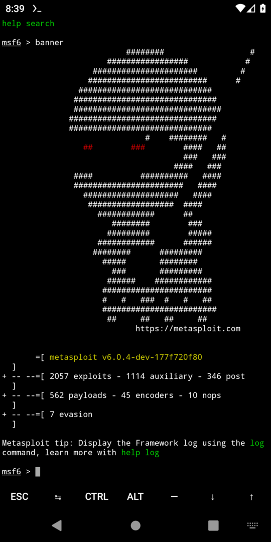 metasploit_in_termux screenshot 1