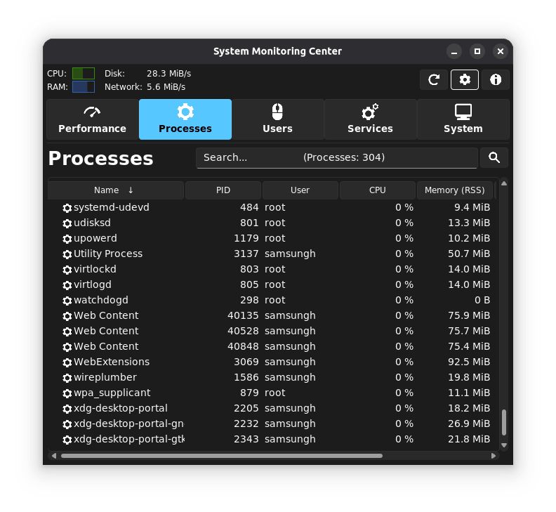 system-monitoring-center screenshot 12