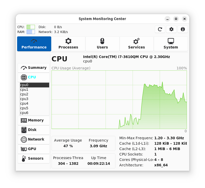 system-monitoring-center screenshot 5