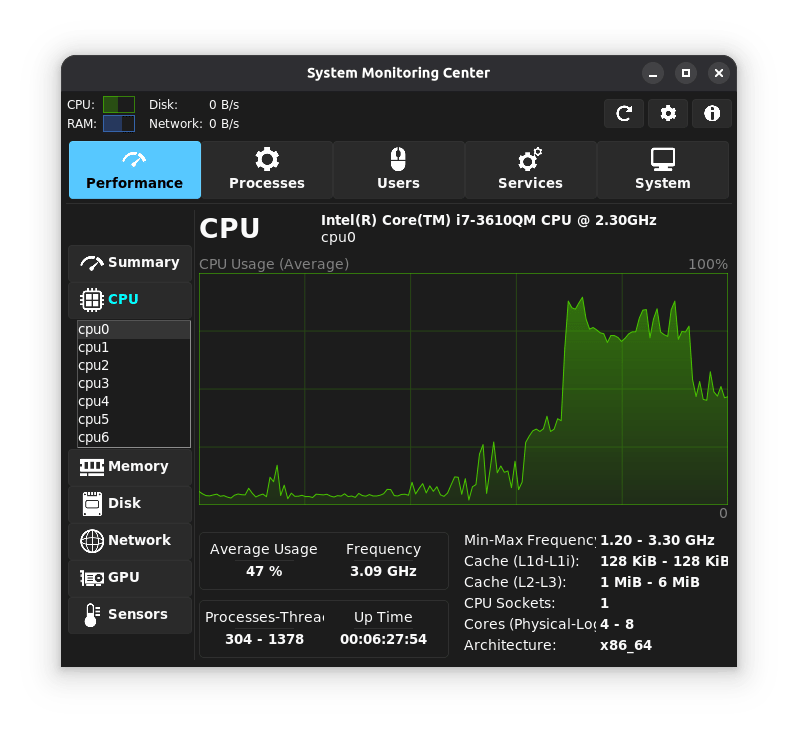 system-monitoring-center screenshot 4