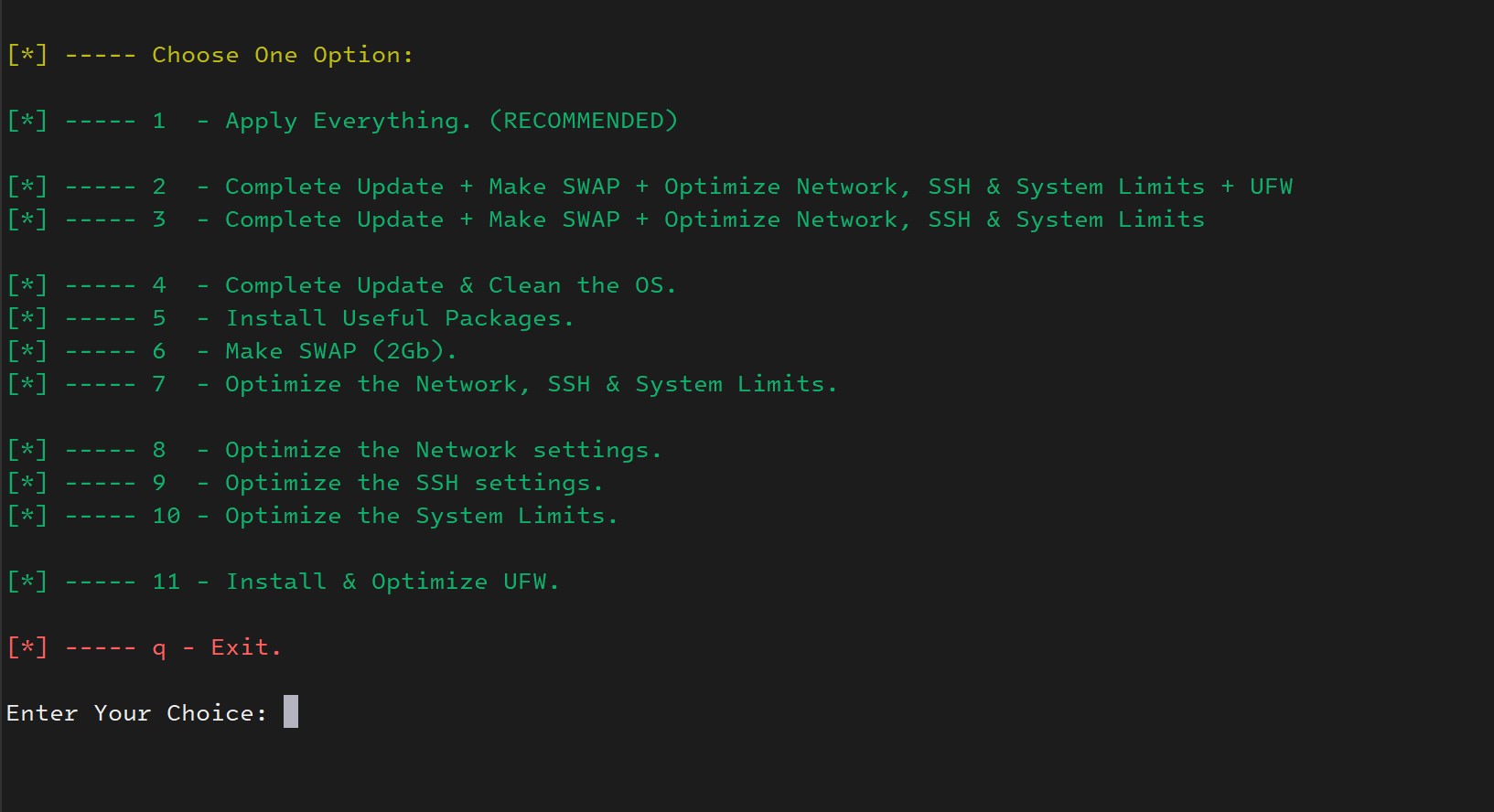 Linux-Optimizer screenshot 2