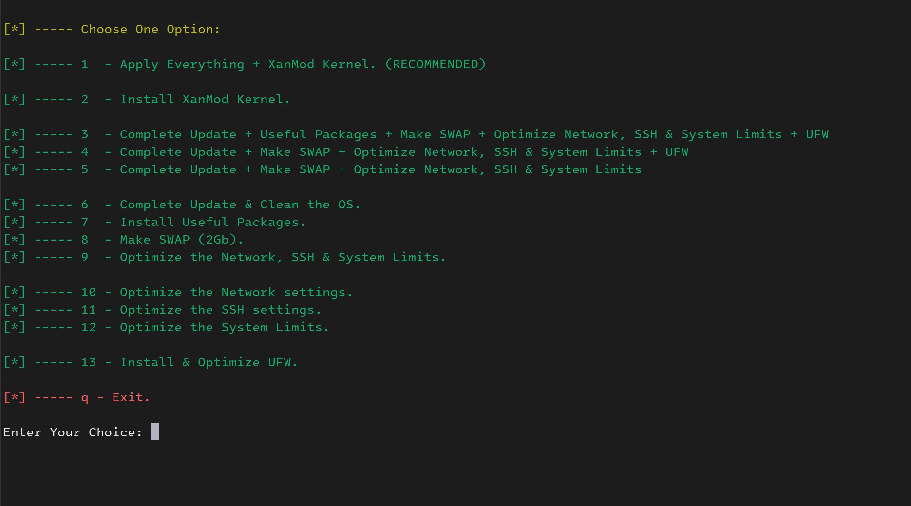 Linux-Optimizer screenshot 1