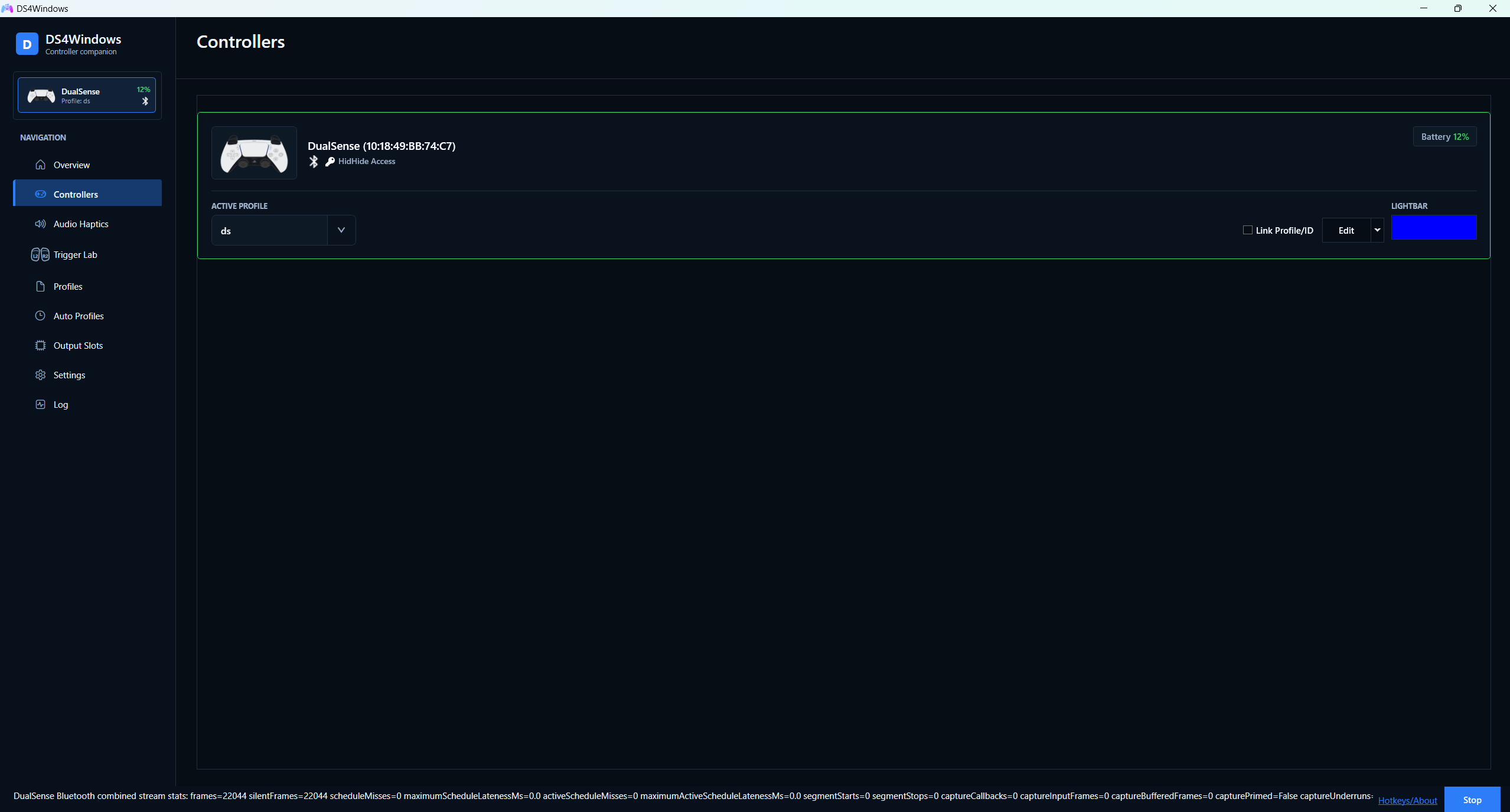 DS4Windows screenshot 2