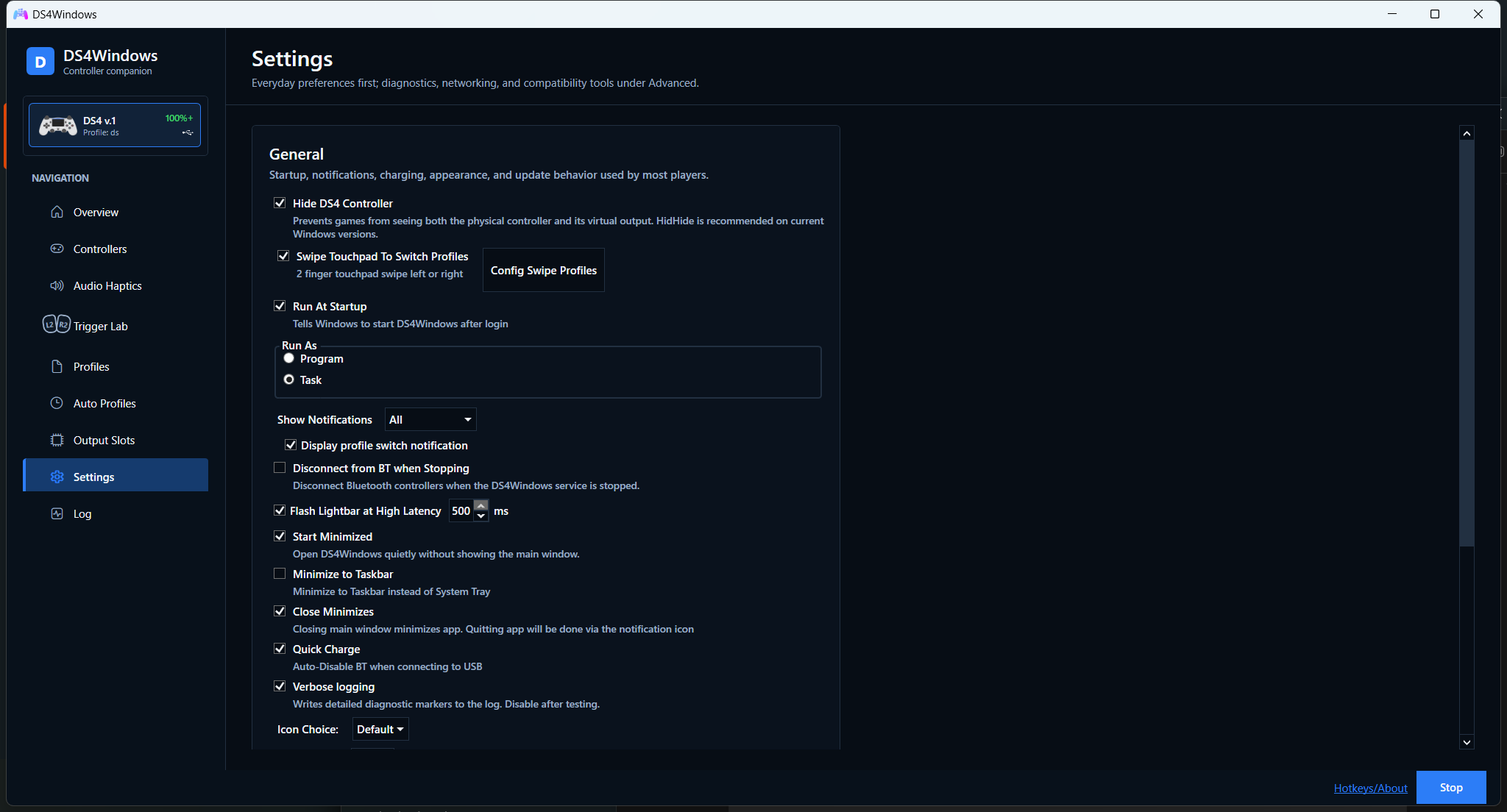 DS4Windows screenshot 10