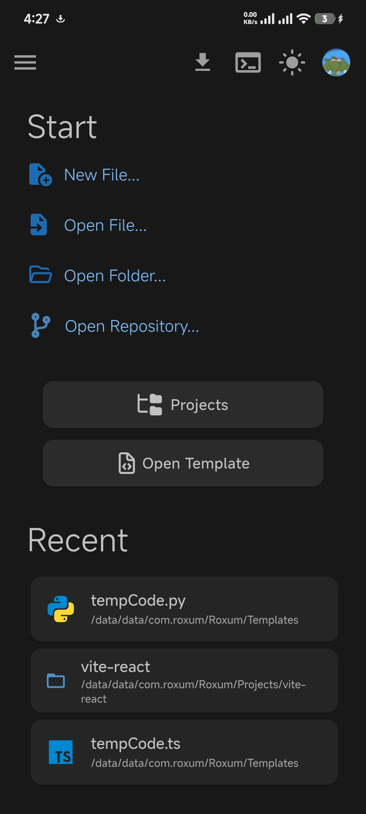 roxum-ide screenshot 1