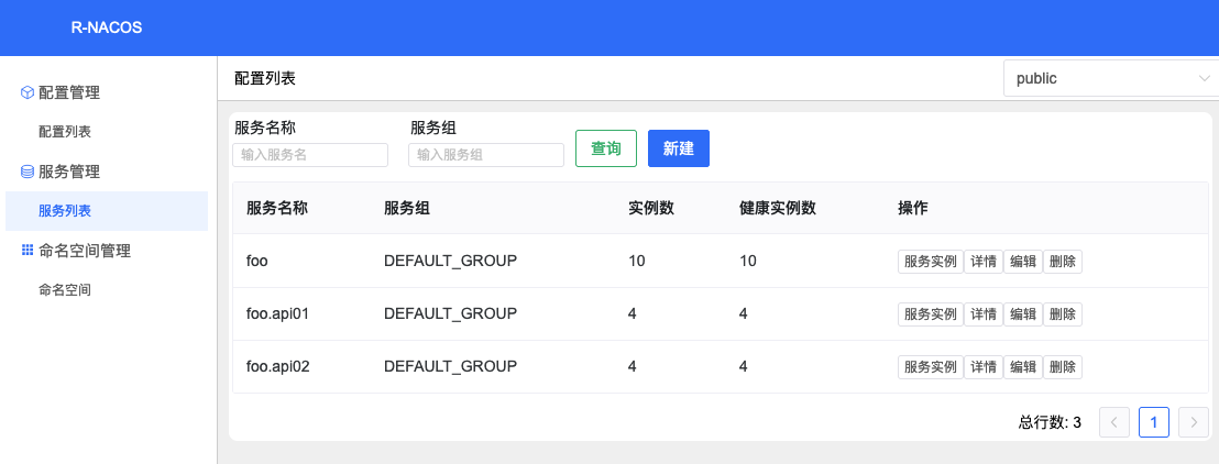 rnacos screenshot 5