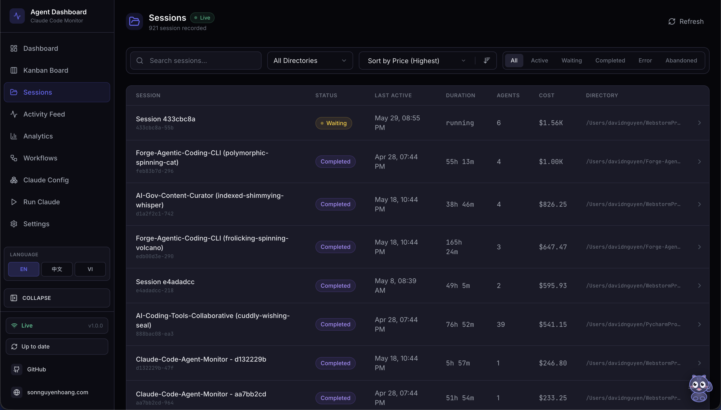 Claude-Code-Agent-Monitor screenshot 5