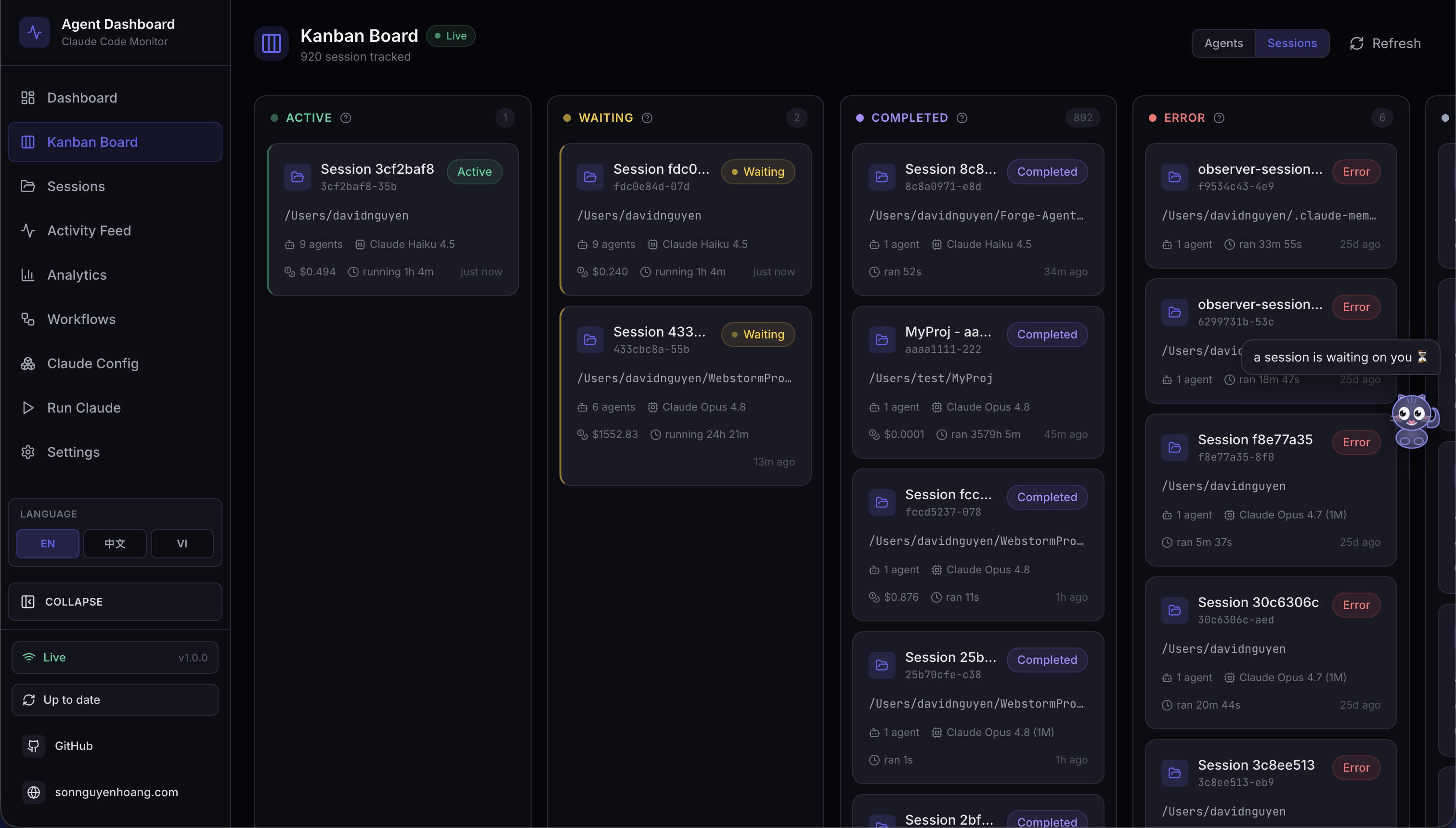 Claude-Code-Agent-Monitor screenshot 4