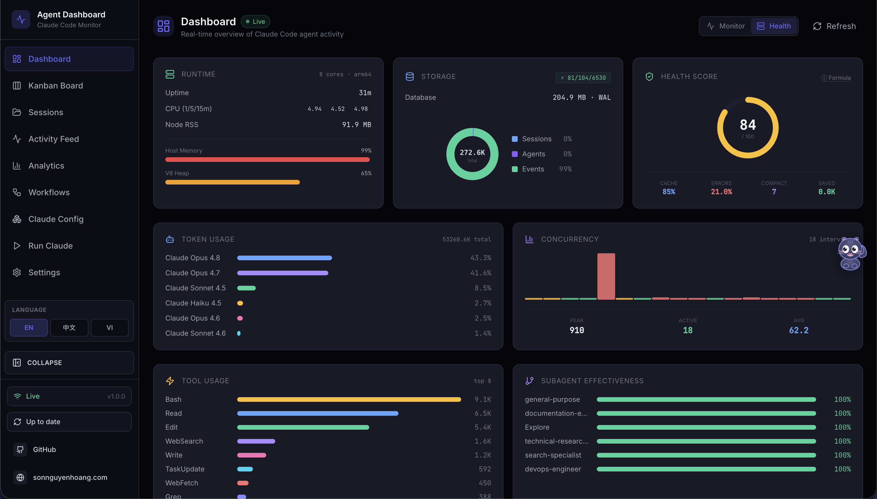 Claude-Code-Agent-Monitor screenshot 2