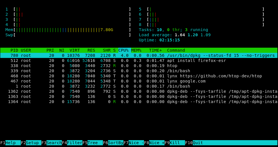 htop screenshot 1