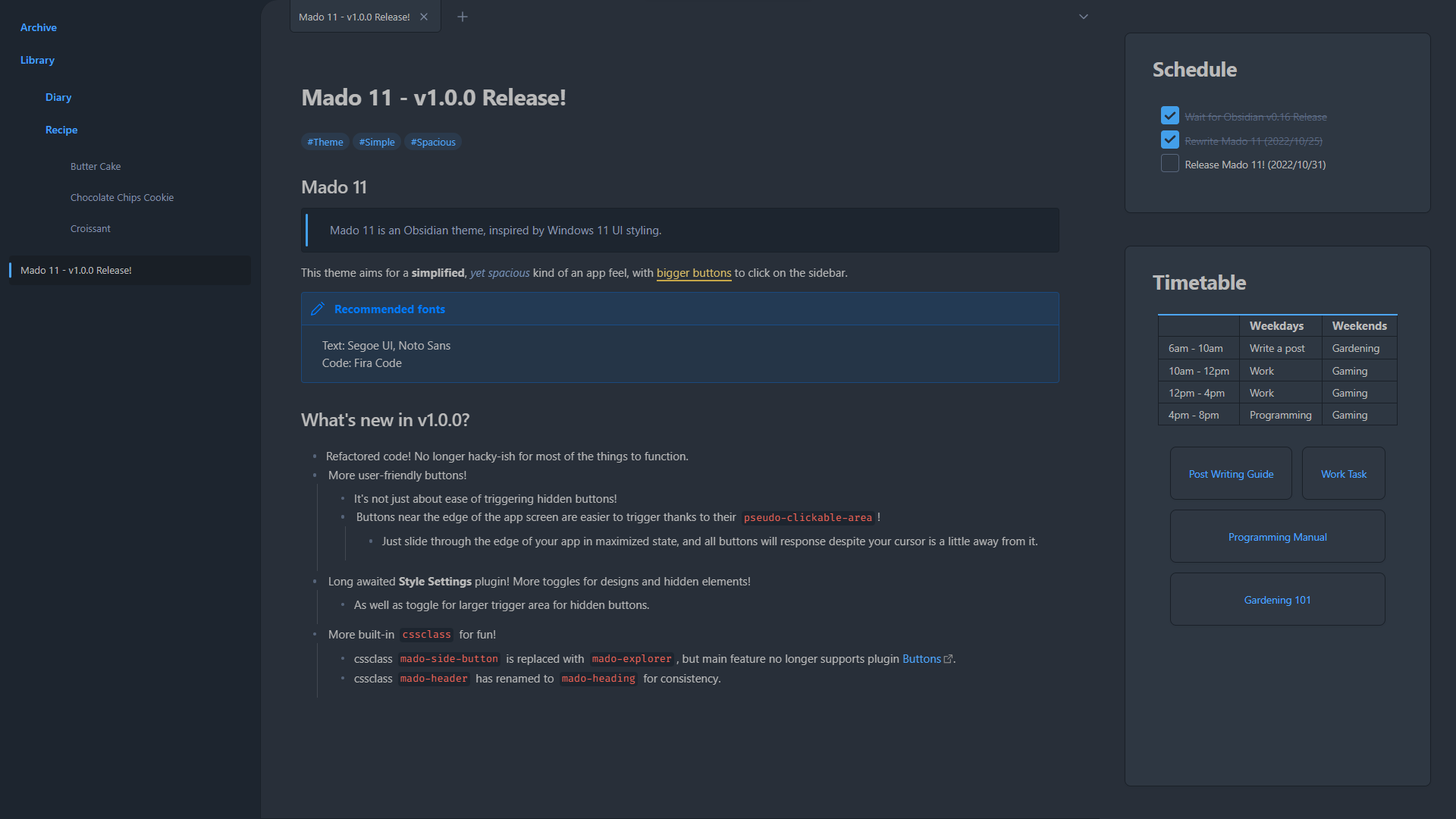 Obsidian-Theme-Mado-11 screenshot 2