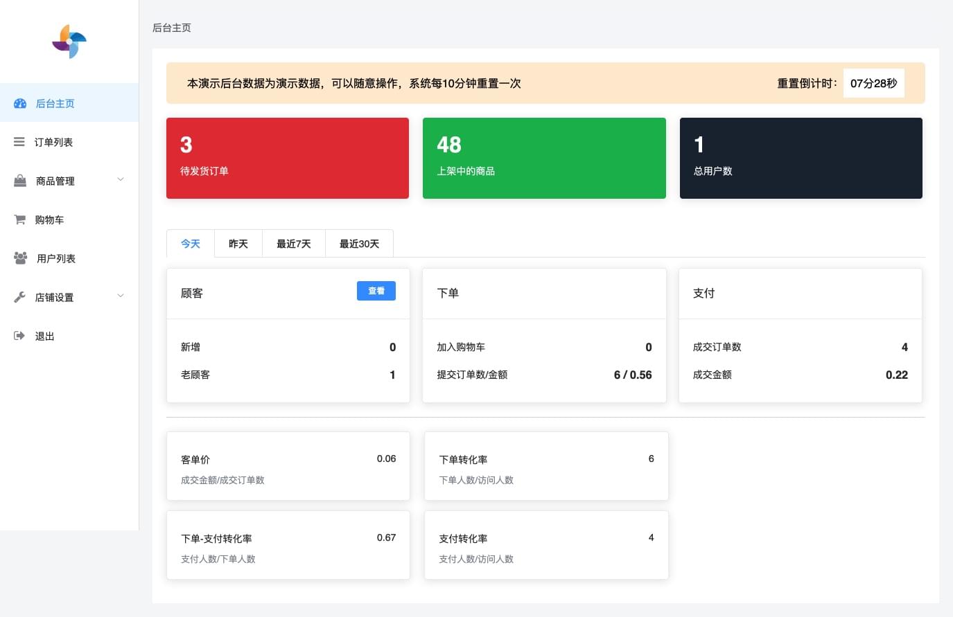hioshop-admin screenshot 3