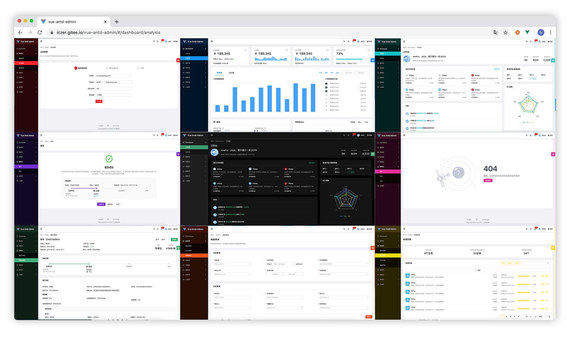 vue-antd-admin screenshot 2