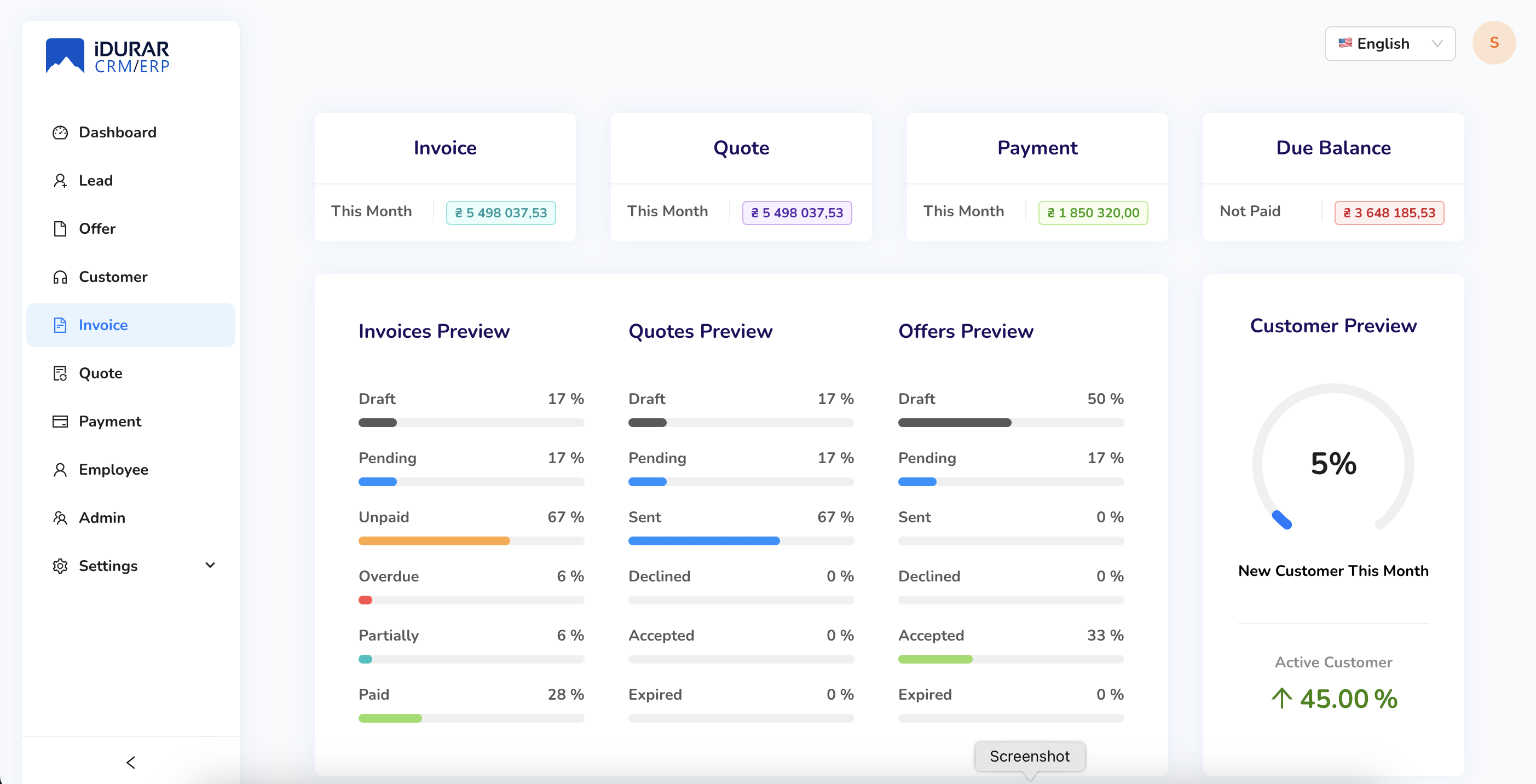 idurar-erp-crm screenshot 1