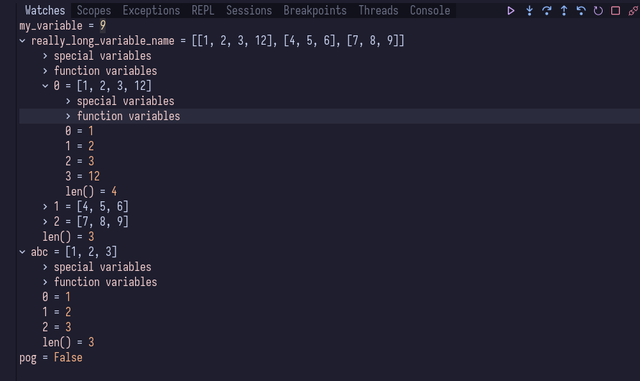 nvim-dap-view screenshot 1
