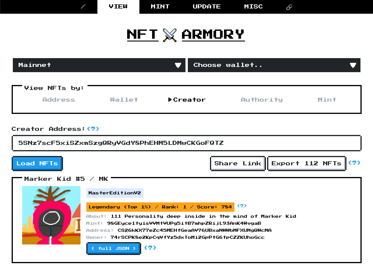 nft-armory screenshot 1