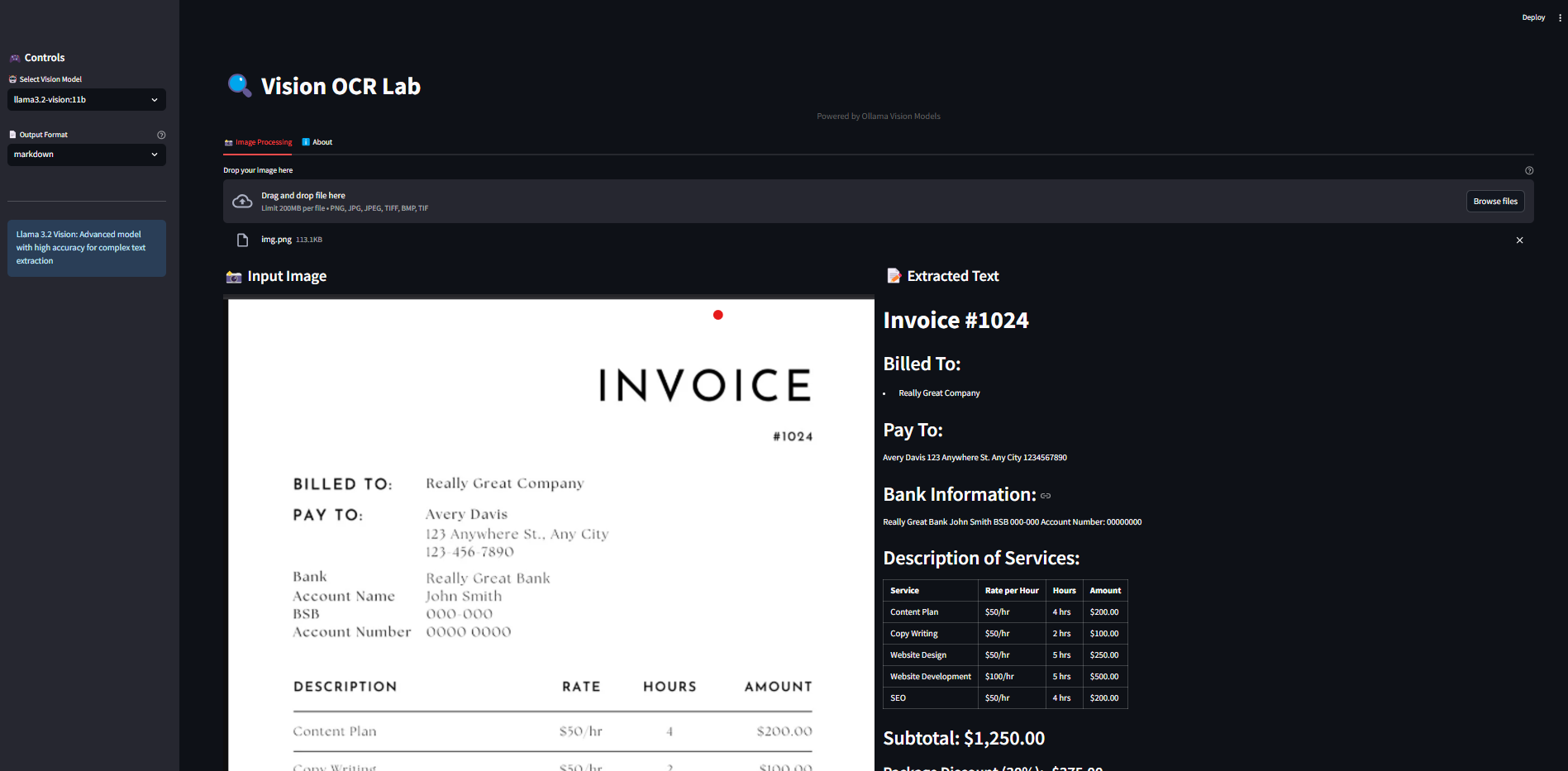 Ollama-OCR screenshot 2