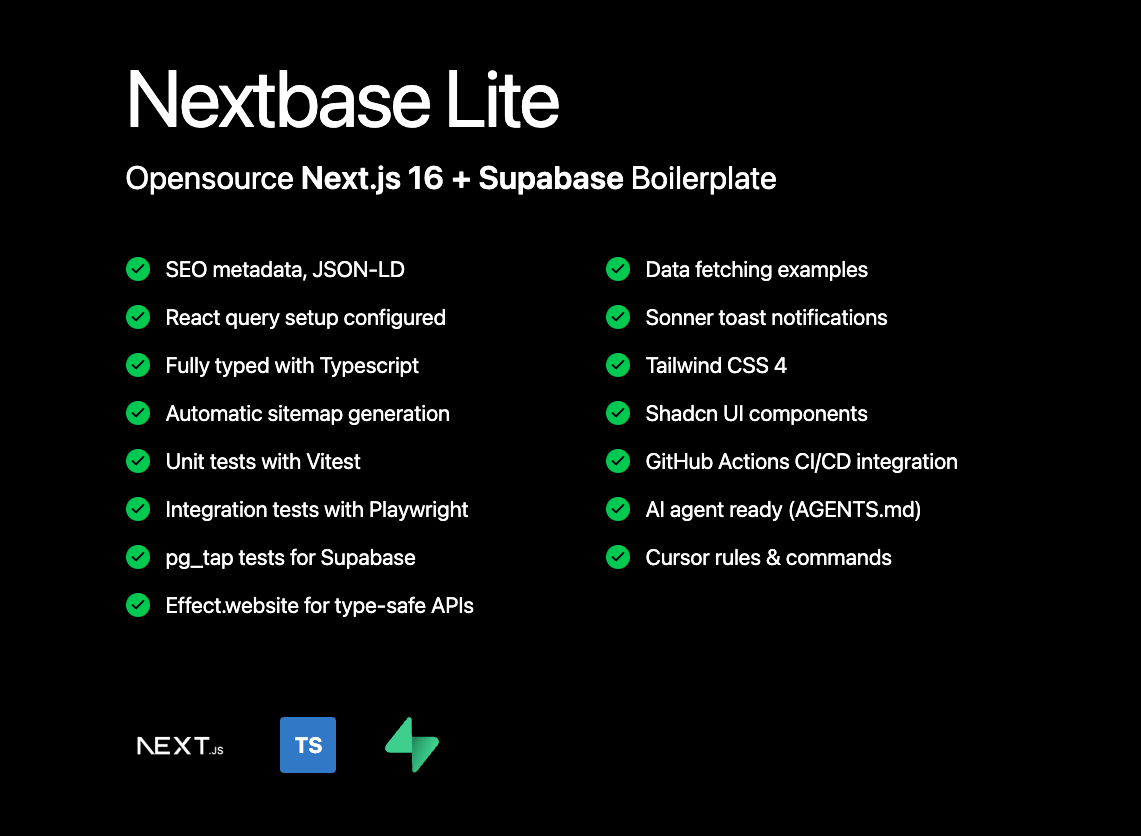 nextbase-nextjs13-supabase-starter screenshot 1