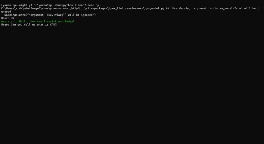 ipex-llm screenshot 2