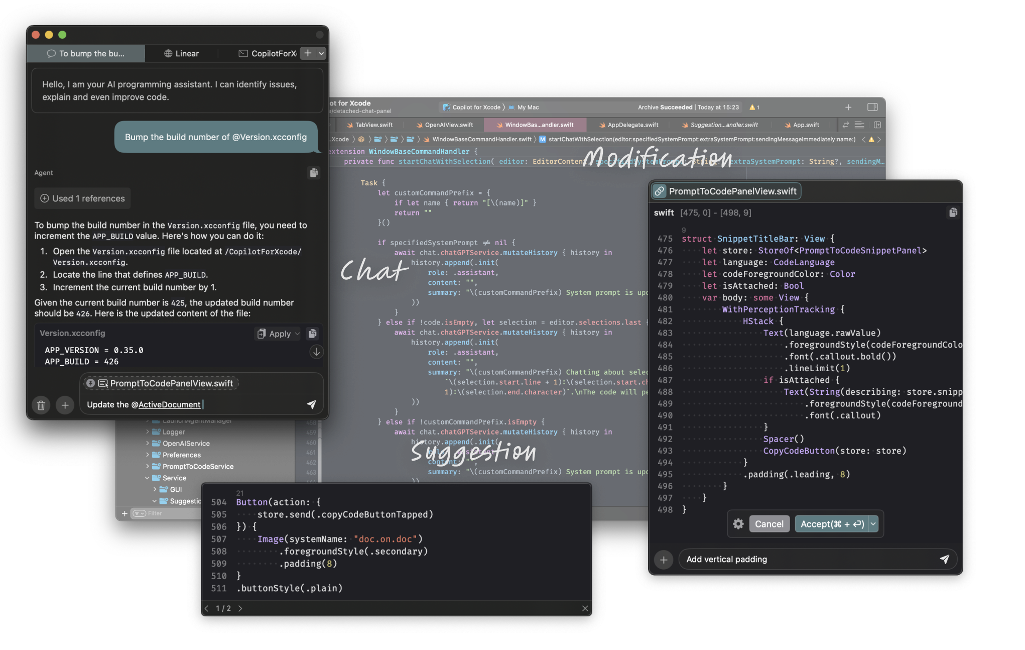 CopilotForXcode screenshot 1