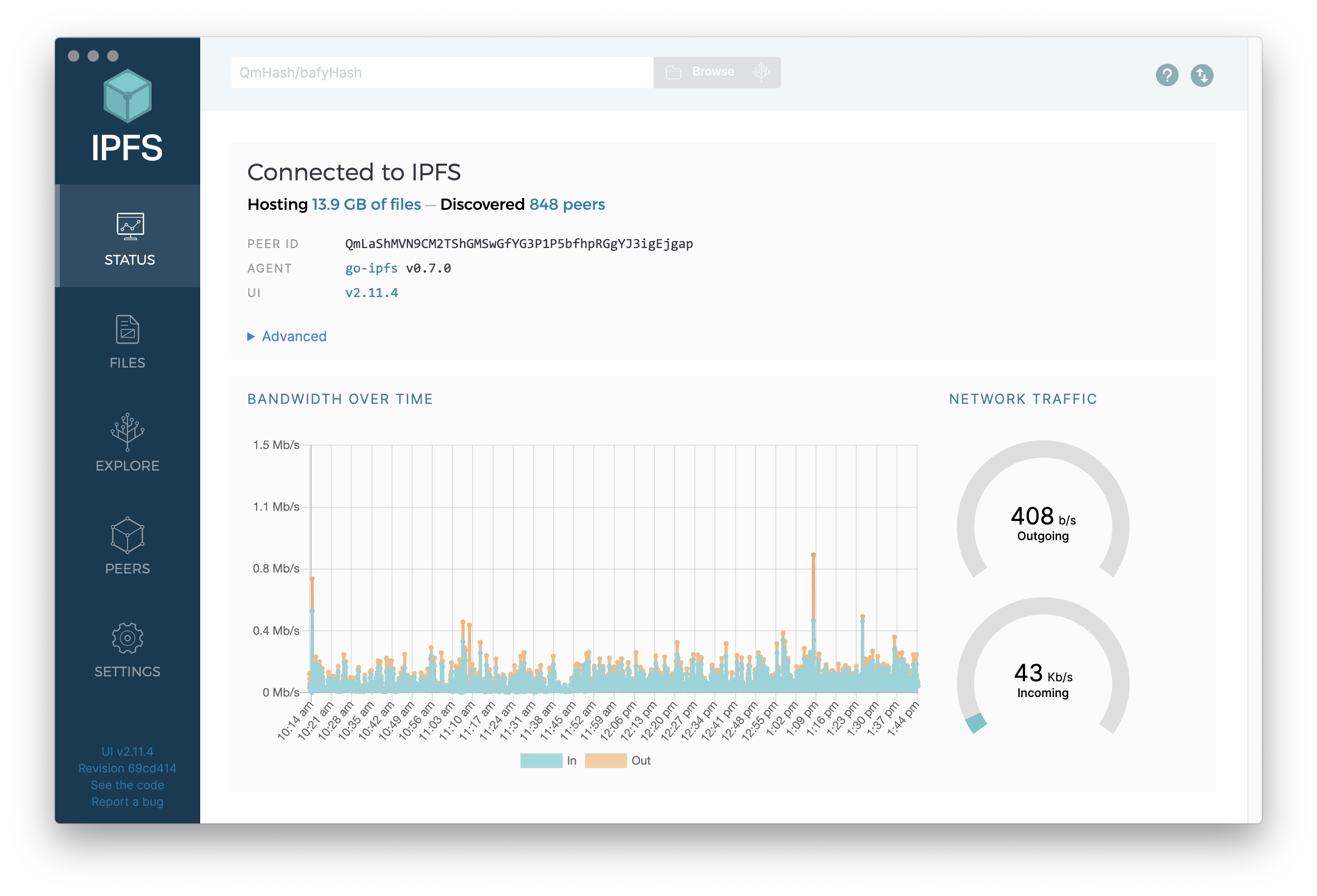ipfs-desktop screenshot 1