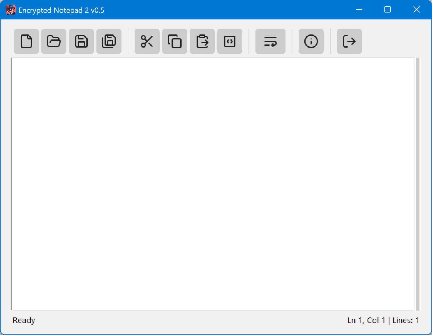 EncryptedNotepad2 screenshot 1